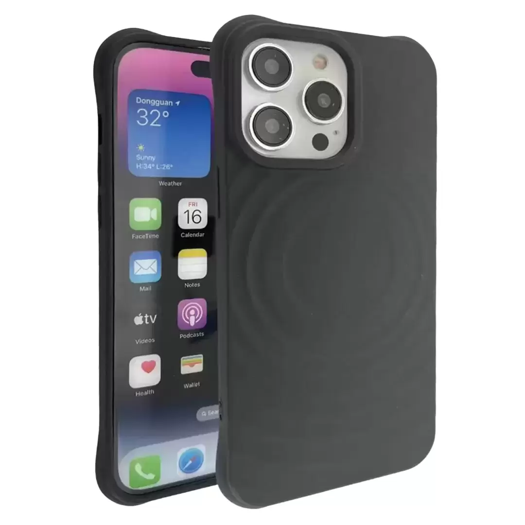 iPhone 13 Pro Magsafe Water Ripple Tpu Case Black