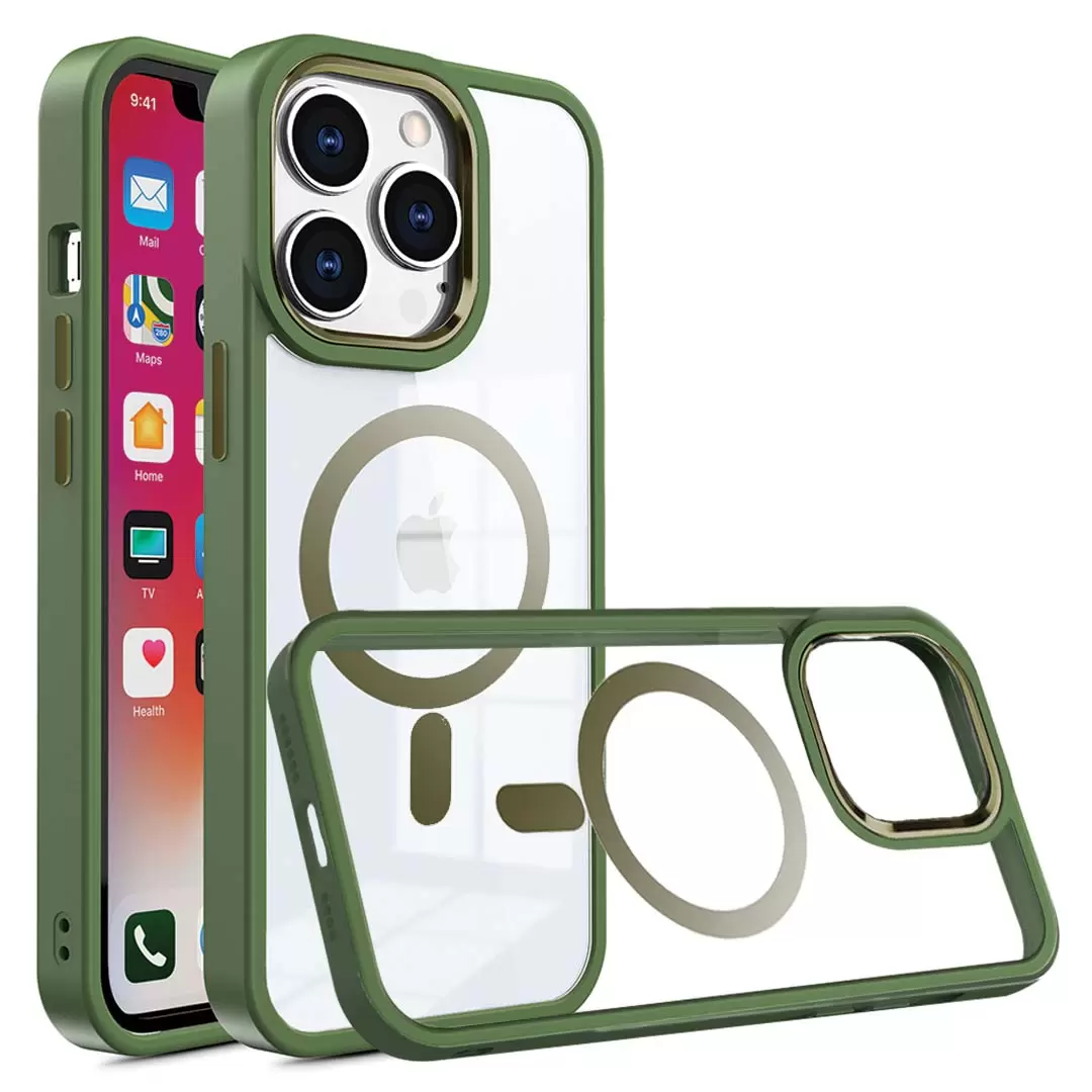 iPhone 16 Plus MagSafe Clear Twotone Green