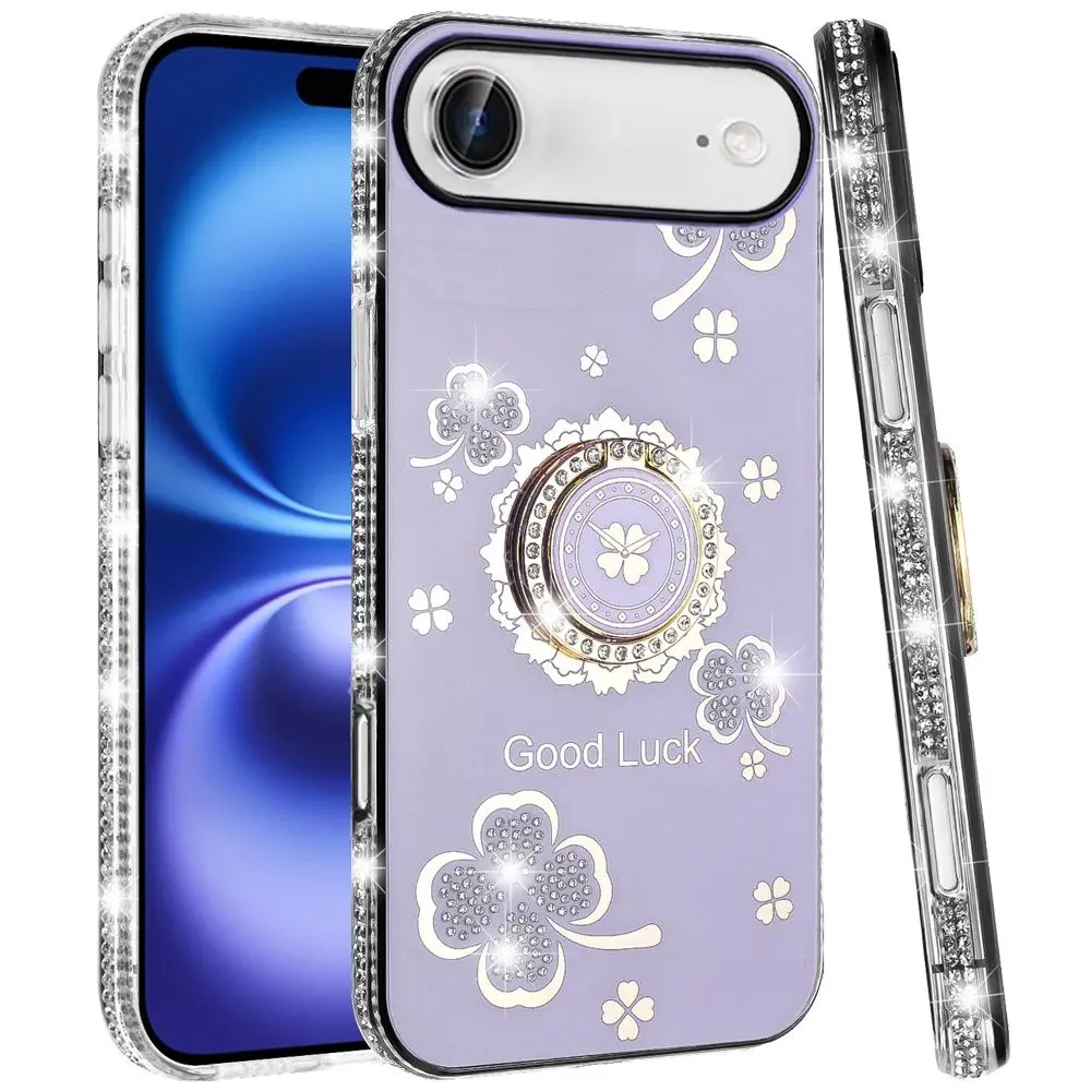 iPhone 17 Air Bling Diamond Lucky Case Light Purple
