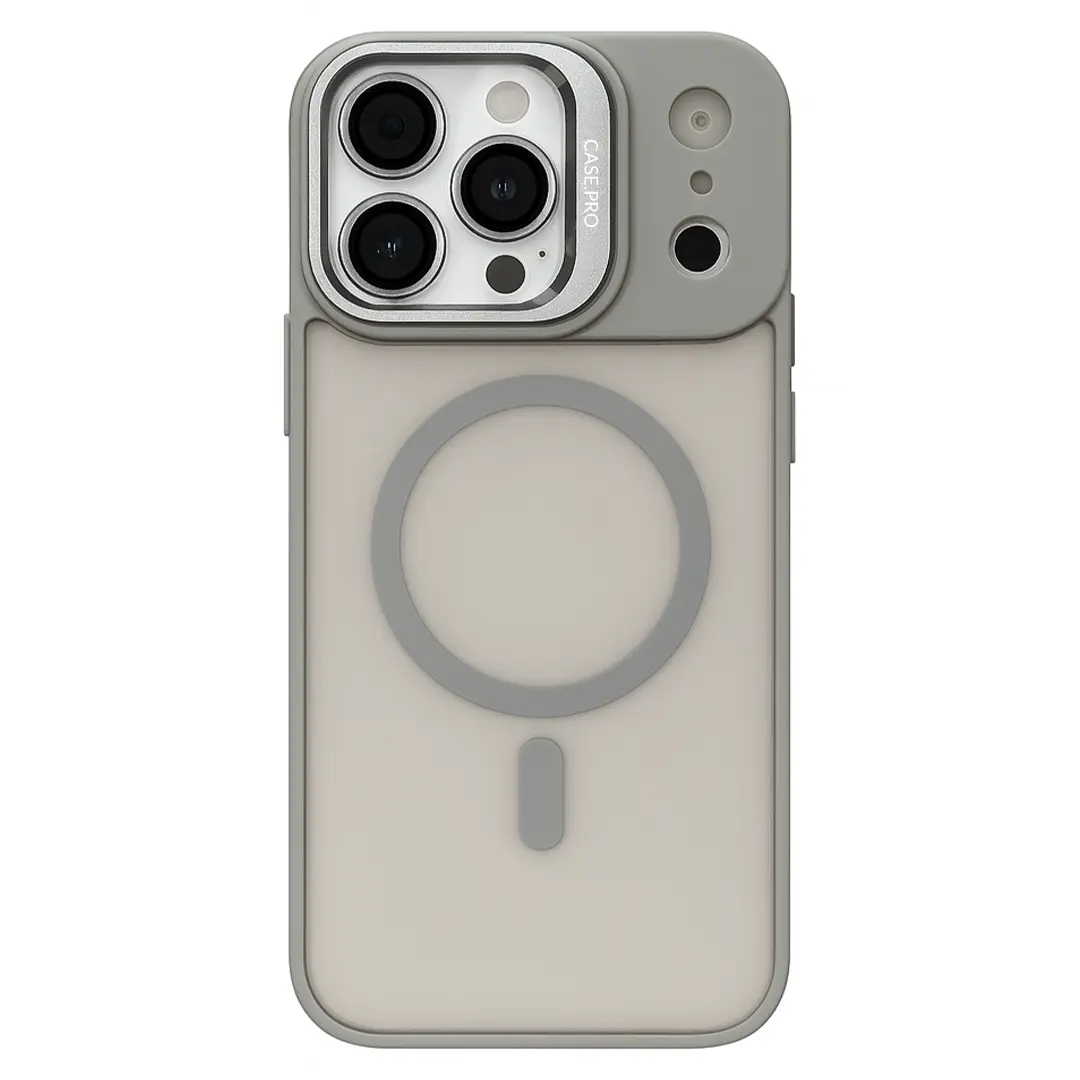 iPhone 17 Pro Max MagSafe Smoke Camera Stand Case Gray