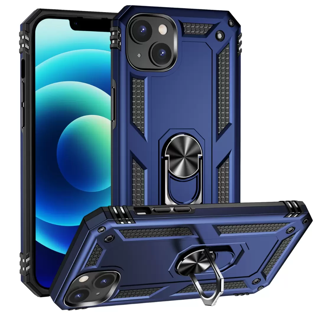 iPhone 13 Pro Max/iPhone 12 Pro Max 2in1 Ring Case Blue