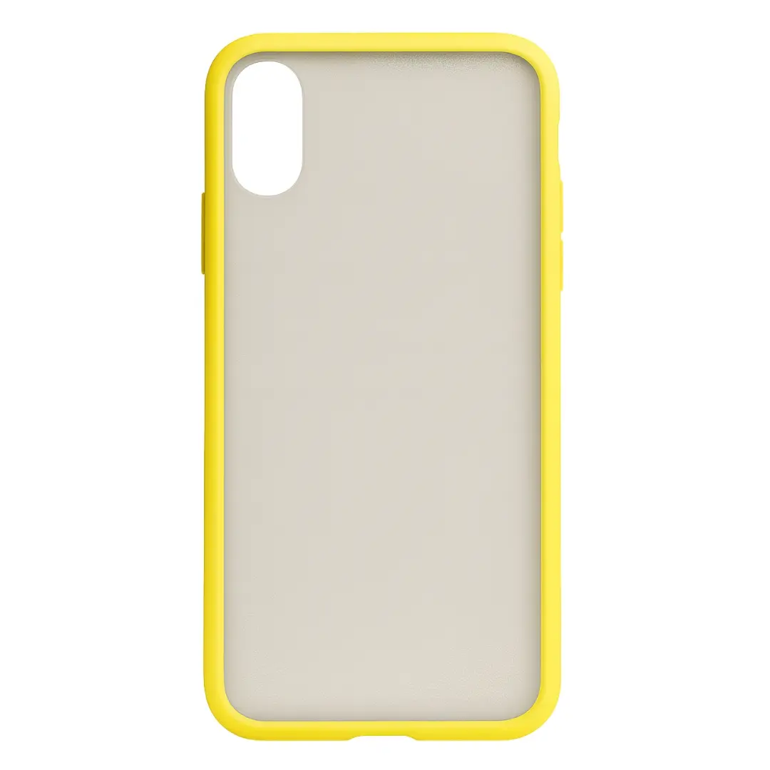 iPhone XR Smoke Transparent Twotone Case Yellow