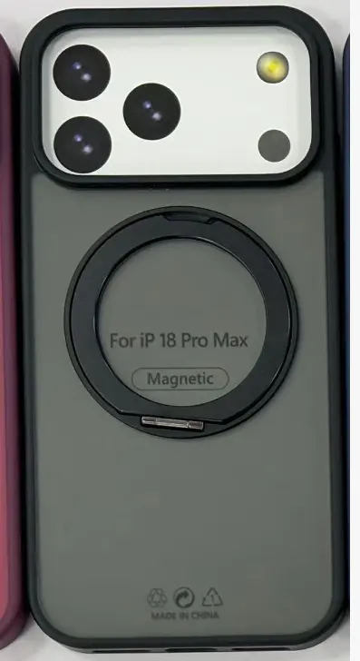iPhone 18 Pro /iPhone 17 Pro cam smoke Case black Magsafe 360 kickstand (moq:30)