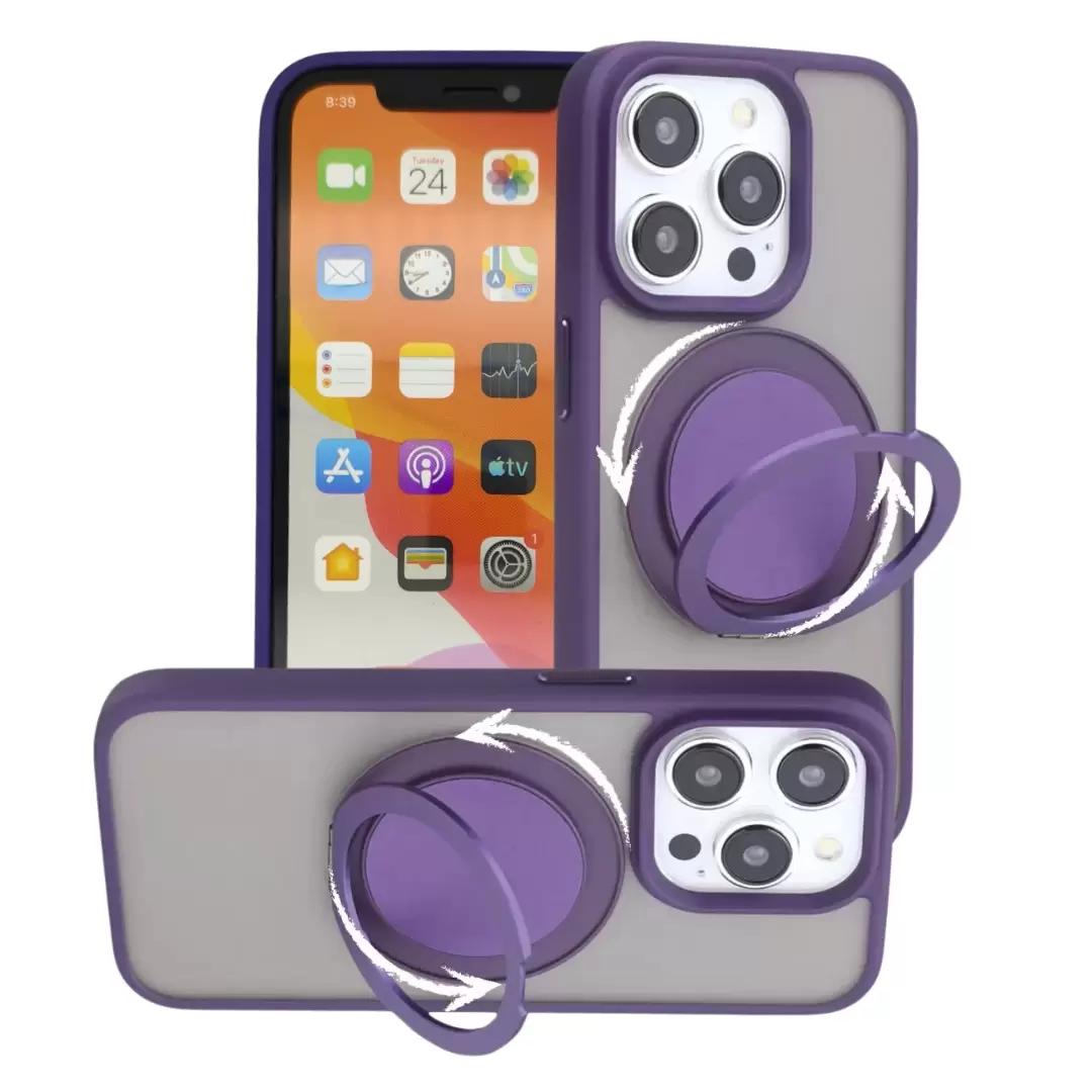 iPhone 16 Plus MagSafe Cam Smoke Rotating Kickstand Dark Purple