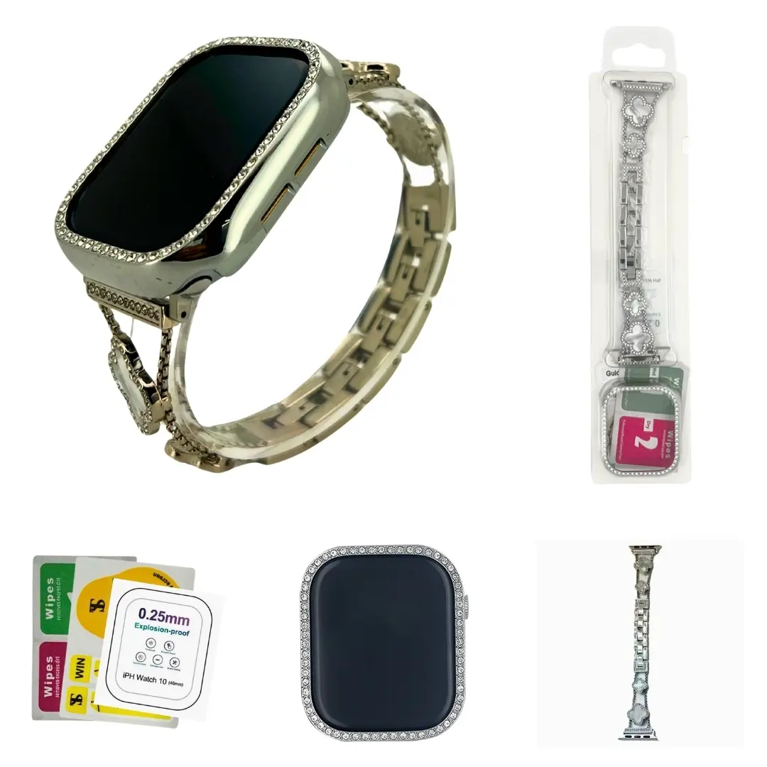 Apple Watch S10 46mm Set 9 (Protective Film+Case+Metal Strap)