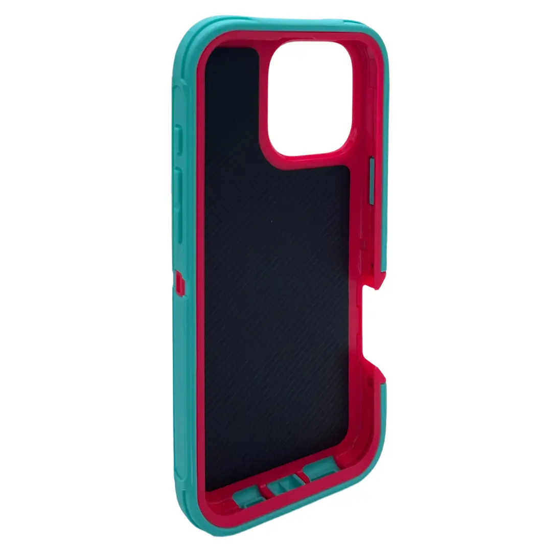 iPhone 16 Pro Screen Case With Magsafe Blue Rose Red