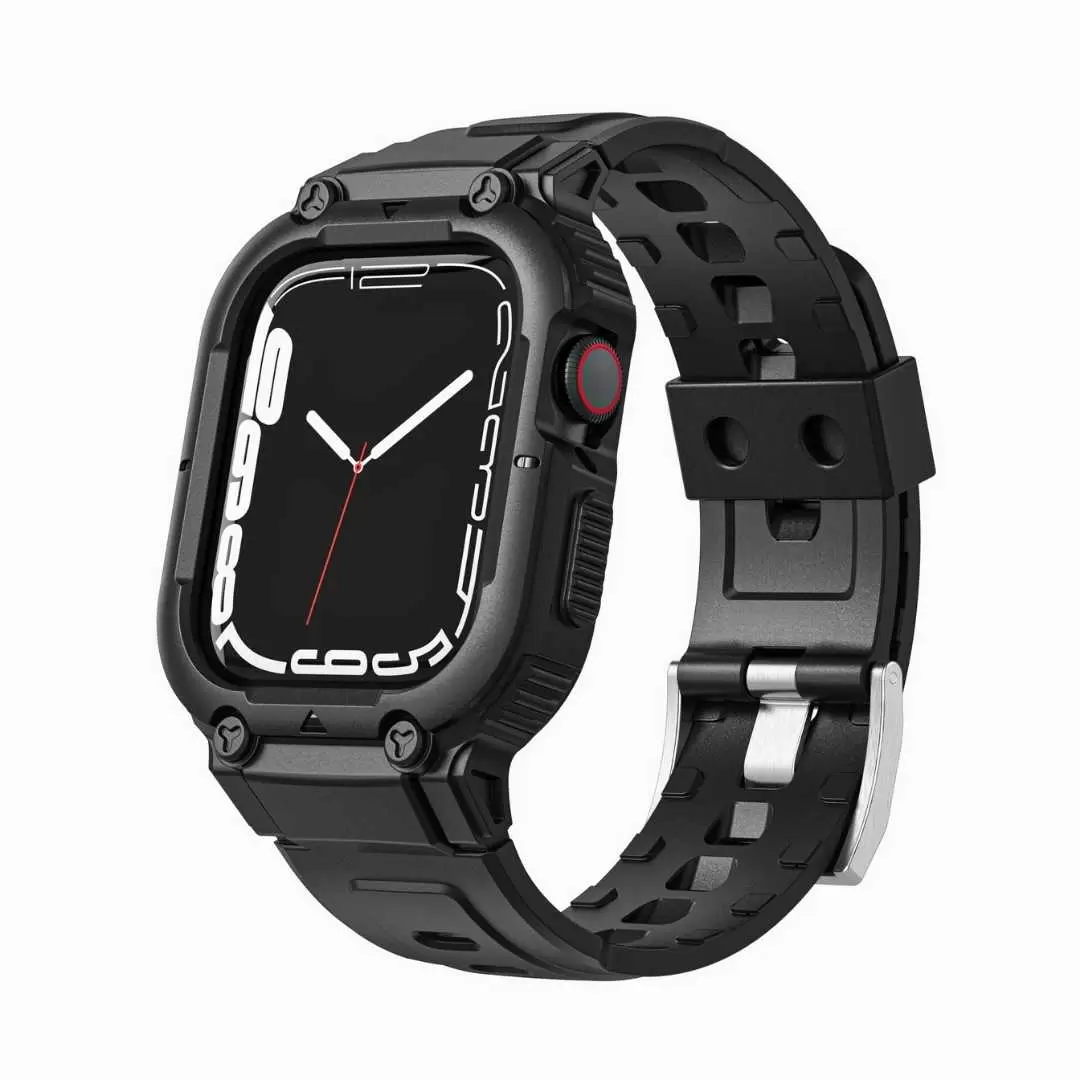 Apple Watch Integrated Silicone Strap Black -38-40-41mm