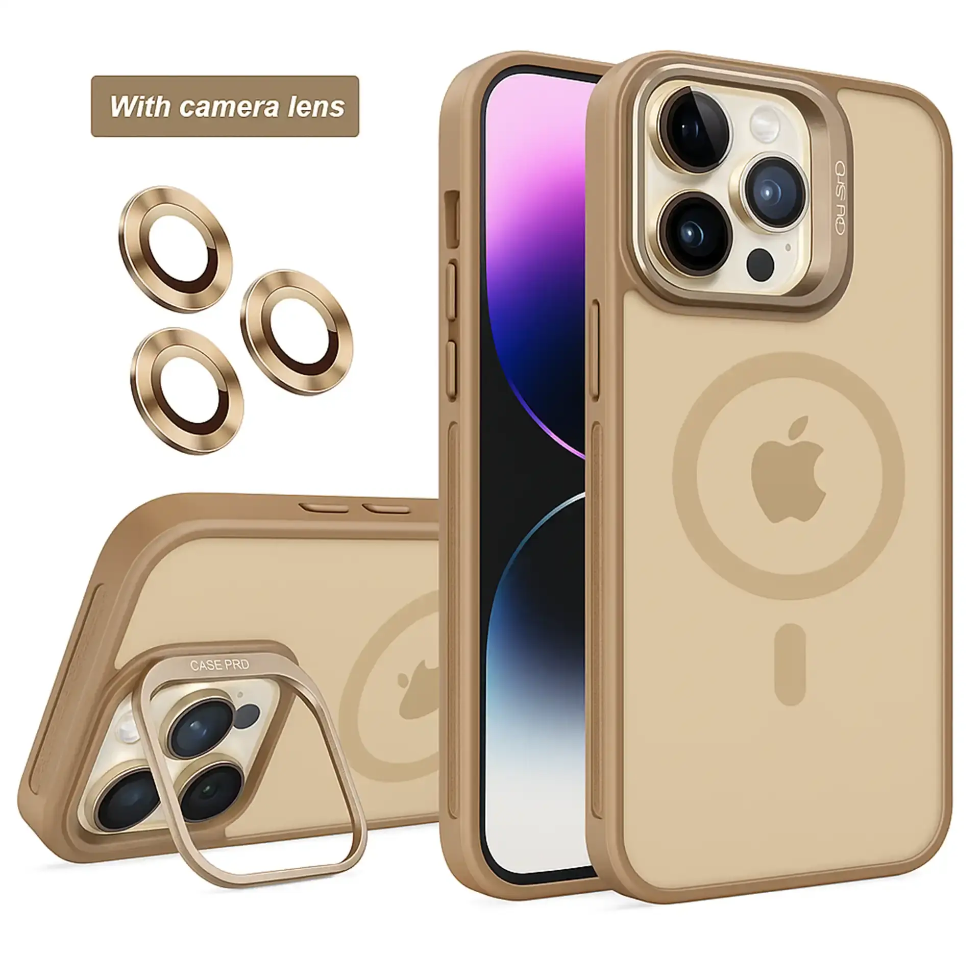 iPhone 17 Pro MagSafe Smoke Camera Stand Case Brown