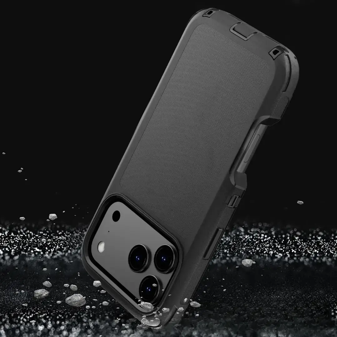 iPhone 18 Pro /iPhone 17 Pro Screen Case with Holster Black (moq:25)