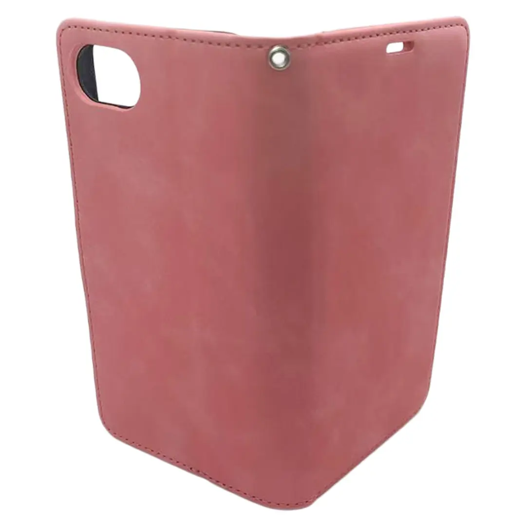 iPhone 16E PU Leather Wallet Case Pink