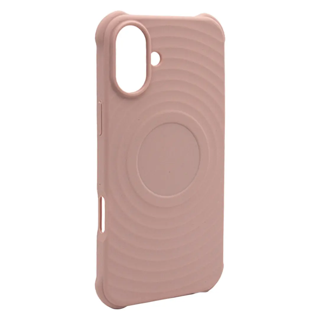 iPhone 16 Plus Magsafe Water Ripple Silicone Case Pink