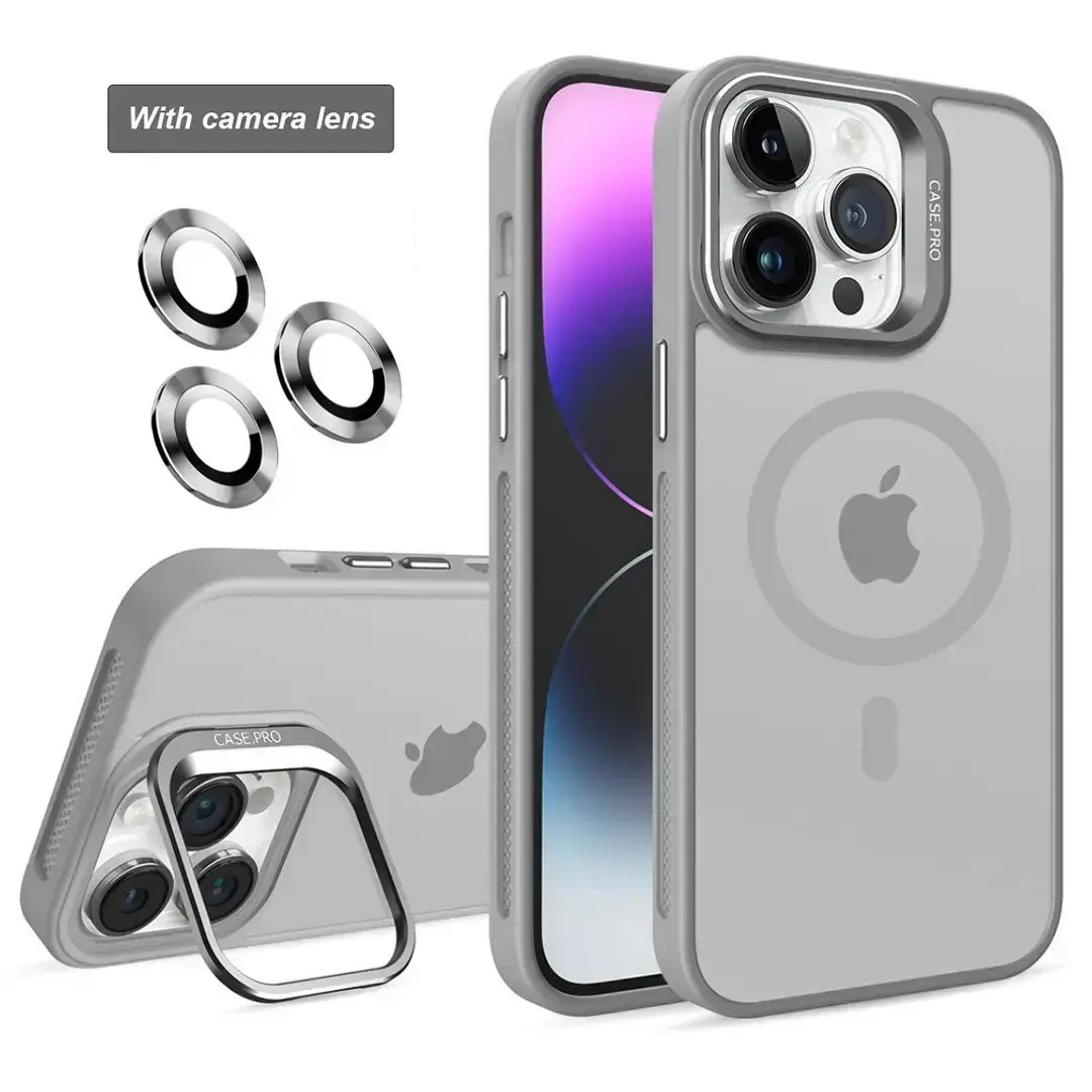 iPhone 17 Air MagSafe Smoke Camera Stand Case Gray