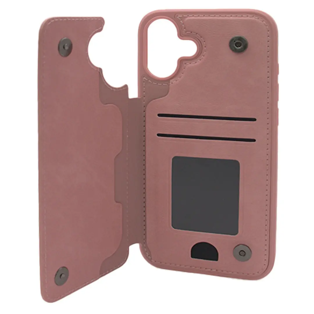 iPhone 16 Plus Modern Card Holder Case Rose Gold