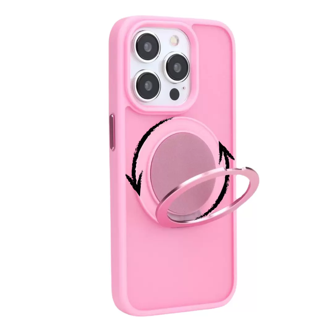 iPhone 16 Plus MagSafe Cam Smoke Rotating Kickstand Pink