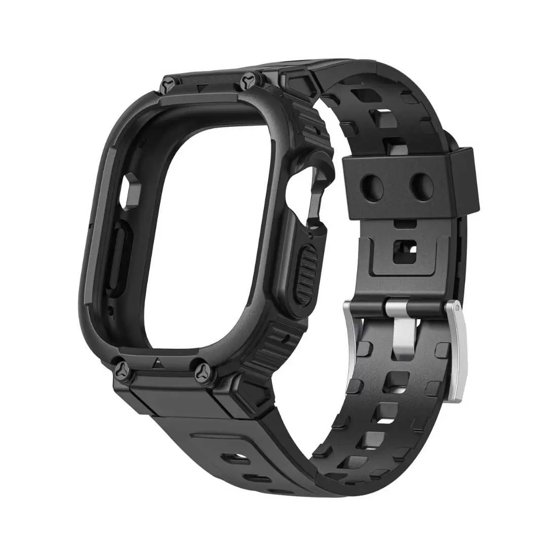 Apple Watch Integrated Silicone Strap Black -38-40-41mm