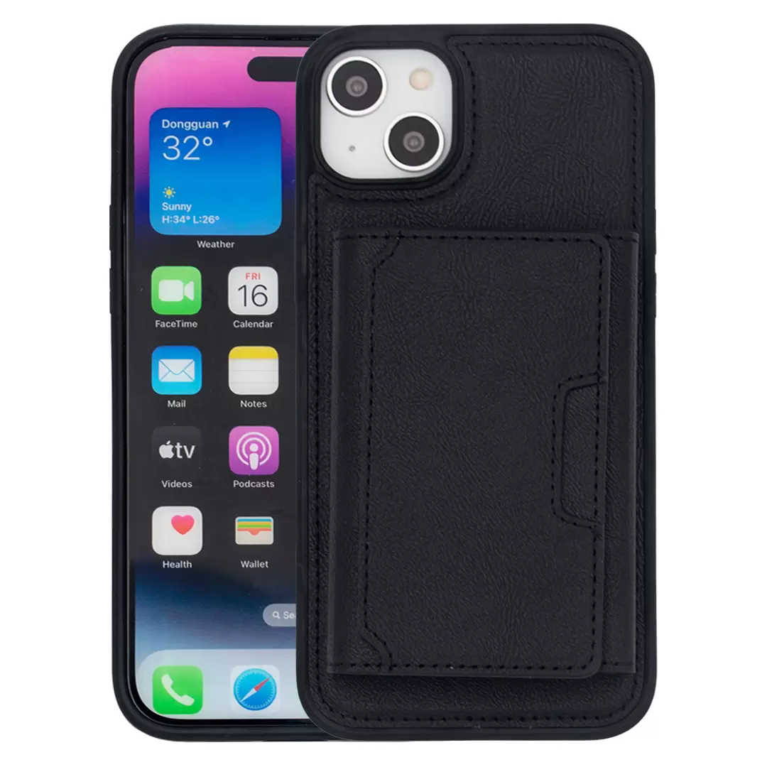 iPhone 16 Plus Modern Card Holder Case Magsafe Detachable Black