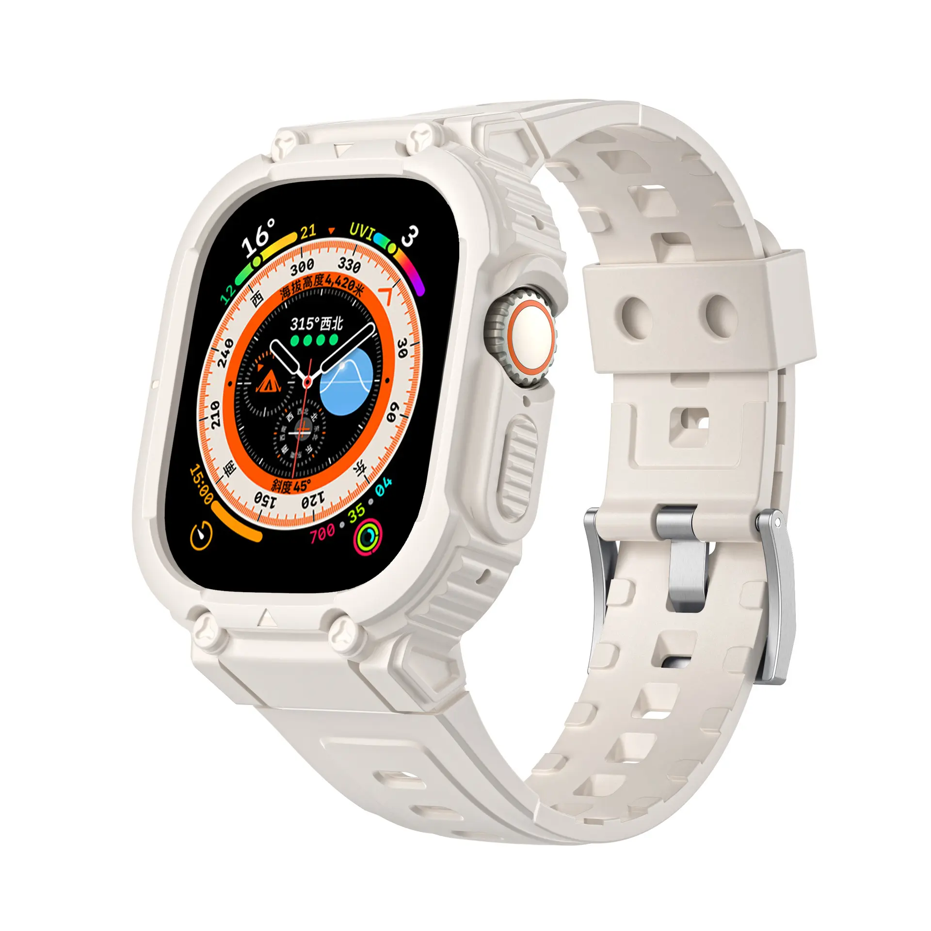 Apple Watch Integrated Silicone Strap Starlight -38-40-41mm