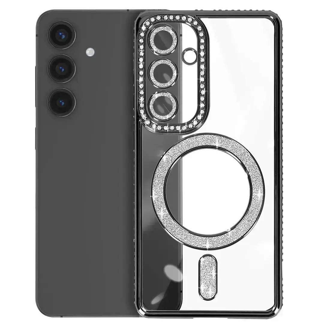 iPhone 17 Air Magsafe Clear Case Diamond with Camera Protection Black