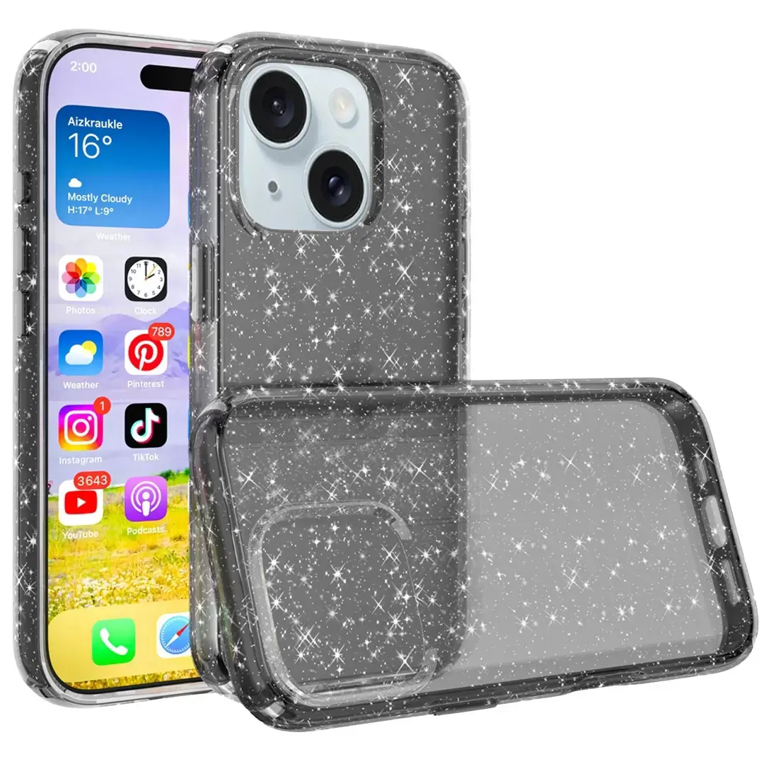 iPhone 13 Fleck Glitter Case Black