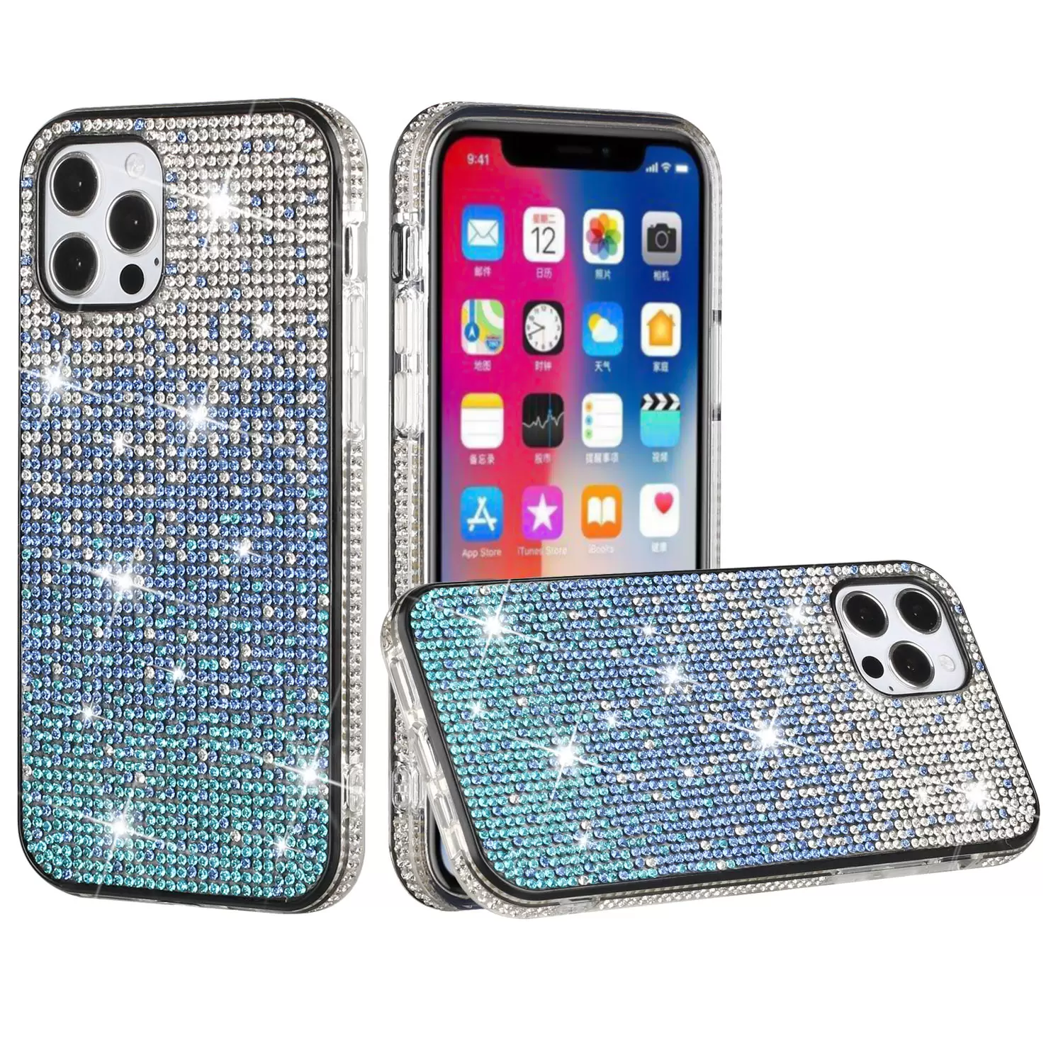 iPhone 16 Bling Party Diamond Blue