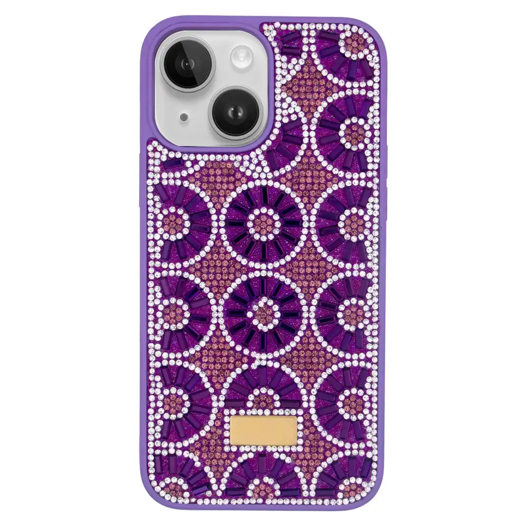 iPhone 15 Diamond Sparkling Case Dark Purple