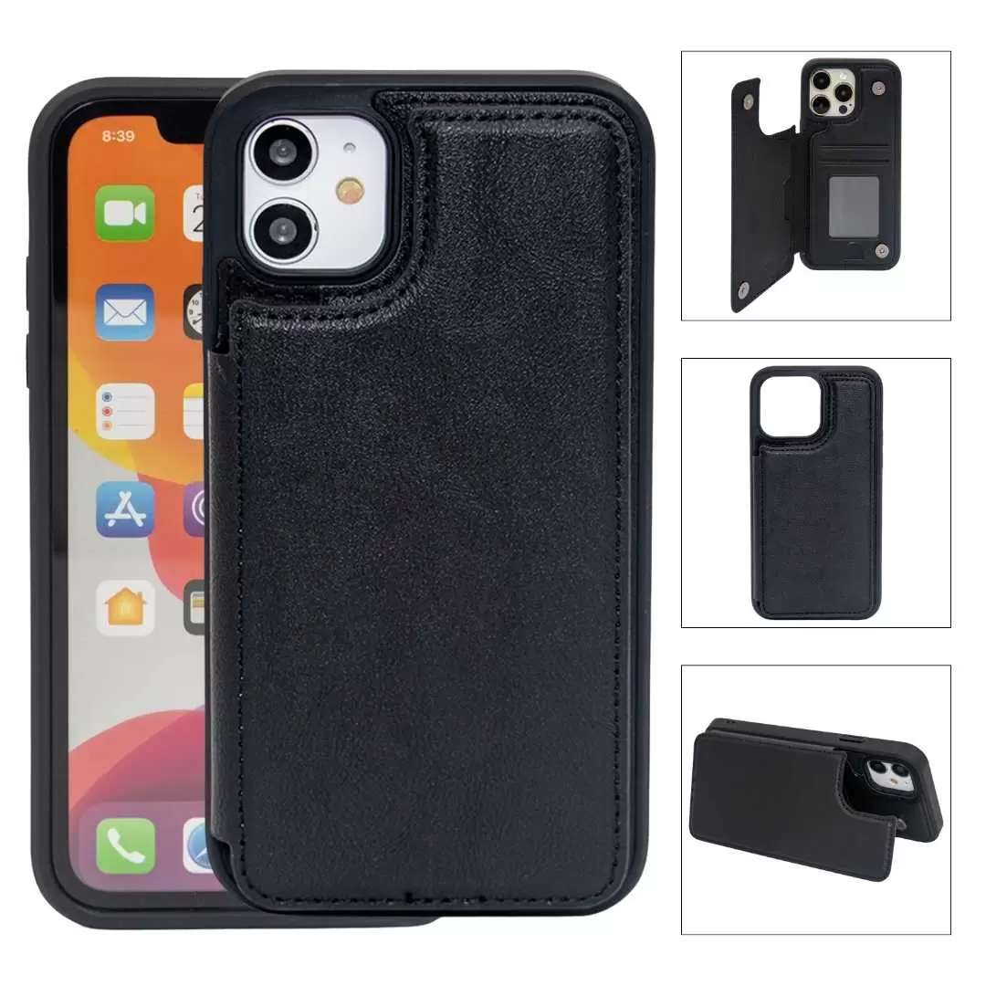 iPhone 11 Modern Card Holder Case Black