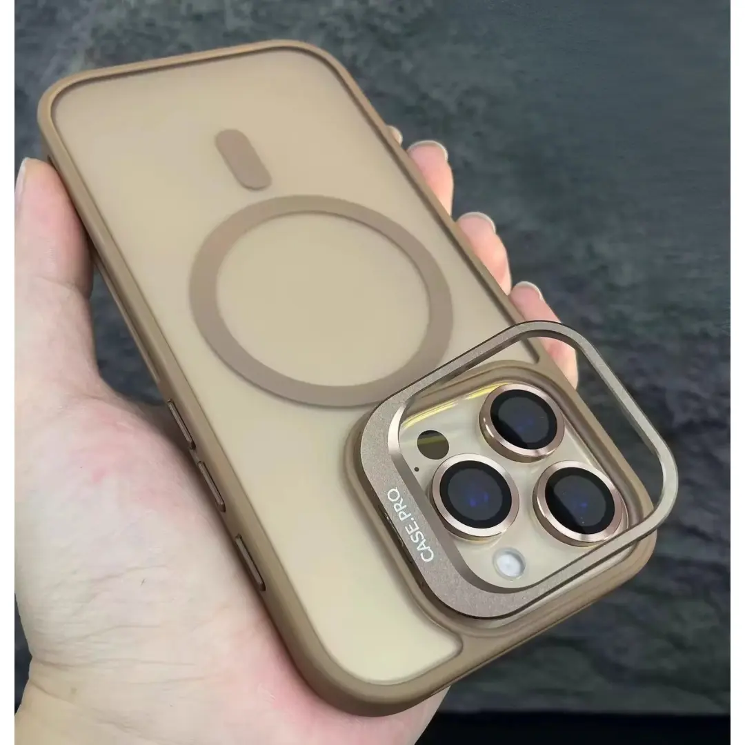 iPhone 17 MagSafe Smoke Camera Stand Case Brown