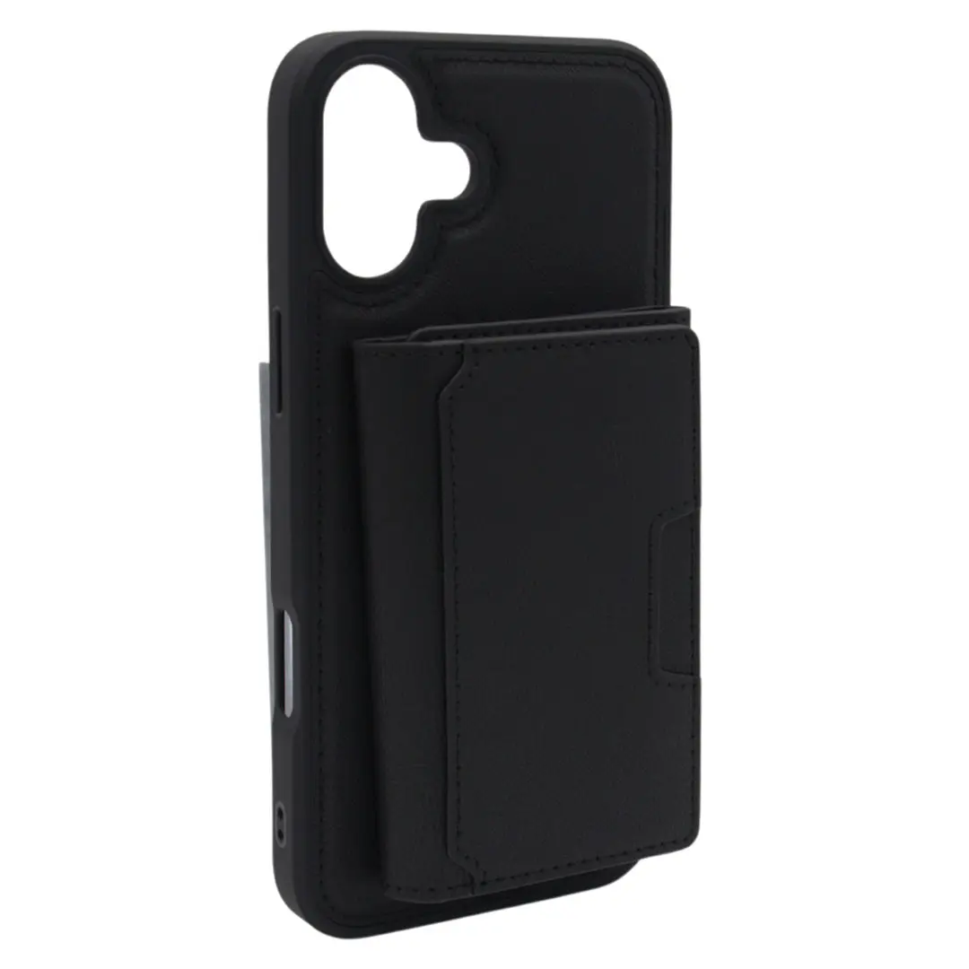 iPhone 16 Plus Modern Card Holder Case Magsafe Detachable Black