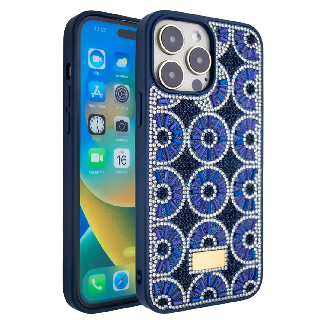 iPhone 16 Plus Diamond sparkling case Dark Blue