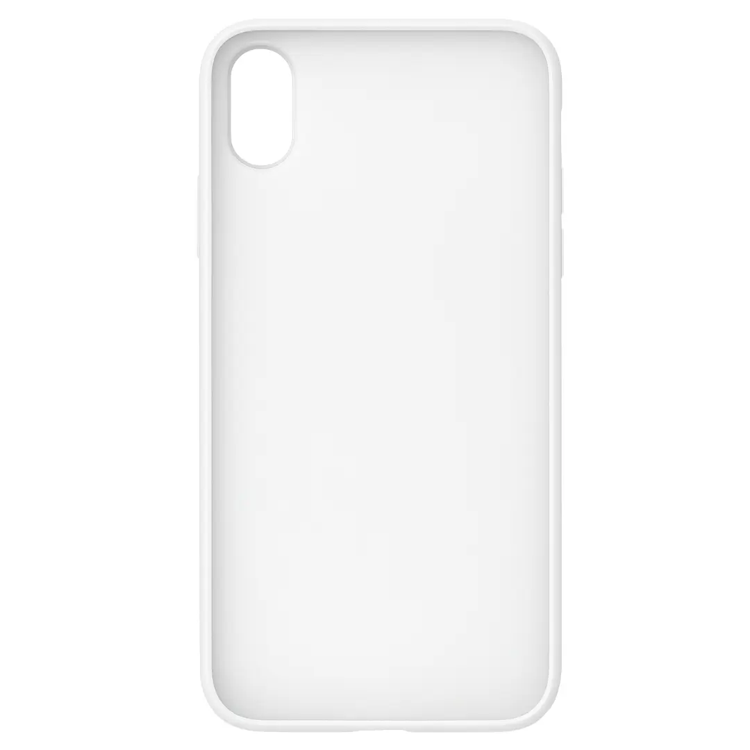 iPhone XR Smoke Transparent Twotone Case White