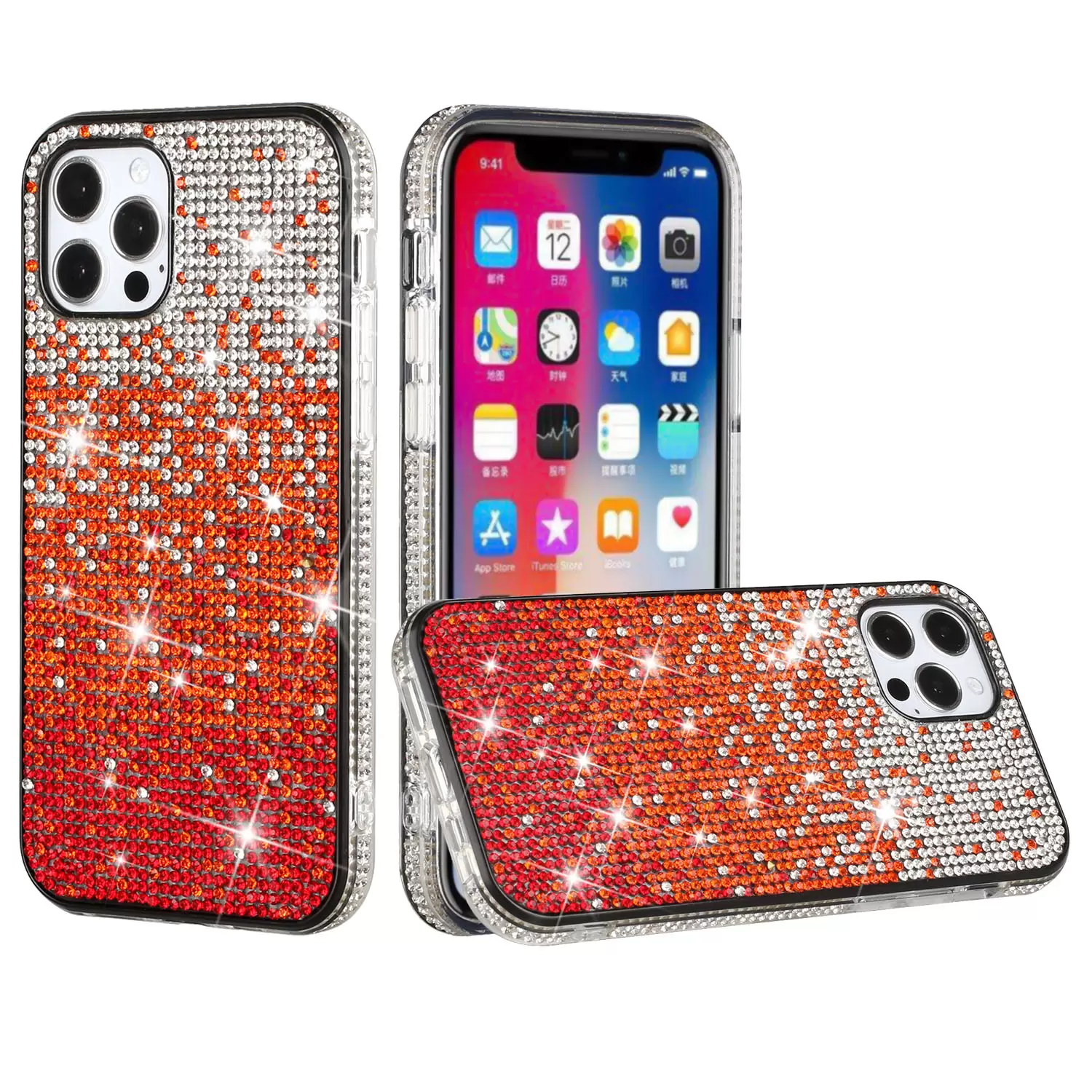 iPhone 15 Plus/iPhone 14 Plus Bling Party Diamond Red