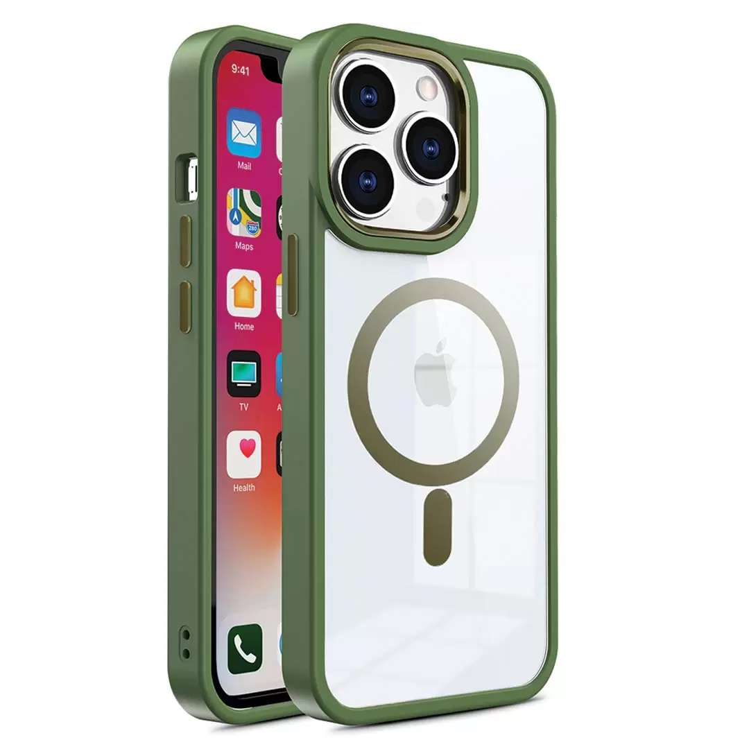 iPhone 16 Pro MagSafe Clear Twotone Green