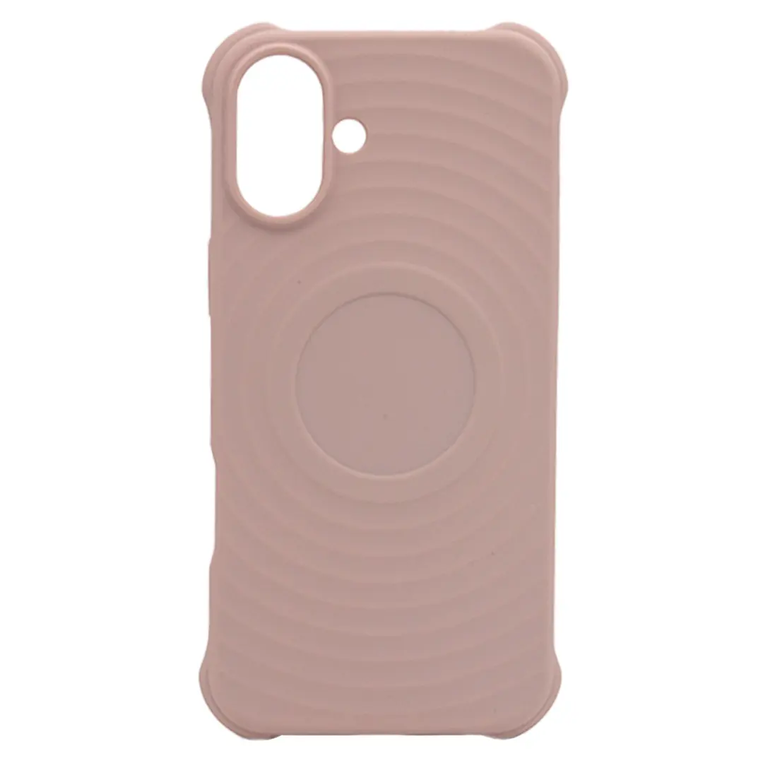 iPhone 16 Plus Magsafe Water Ripple Silicone Case Pink