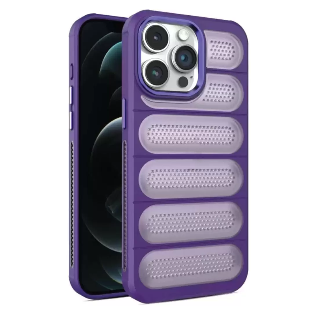 iPhone 15 Plus/iPhone 14 Plus Mesh Cooling Case Dark Purple