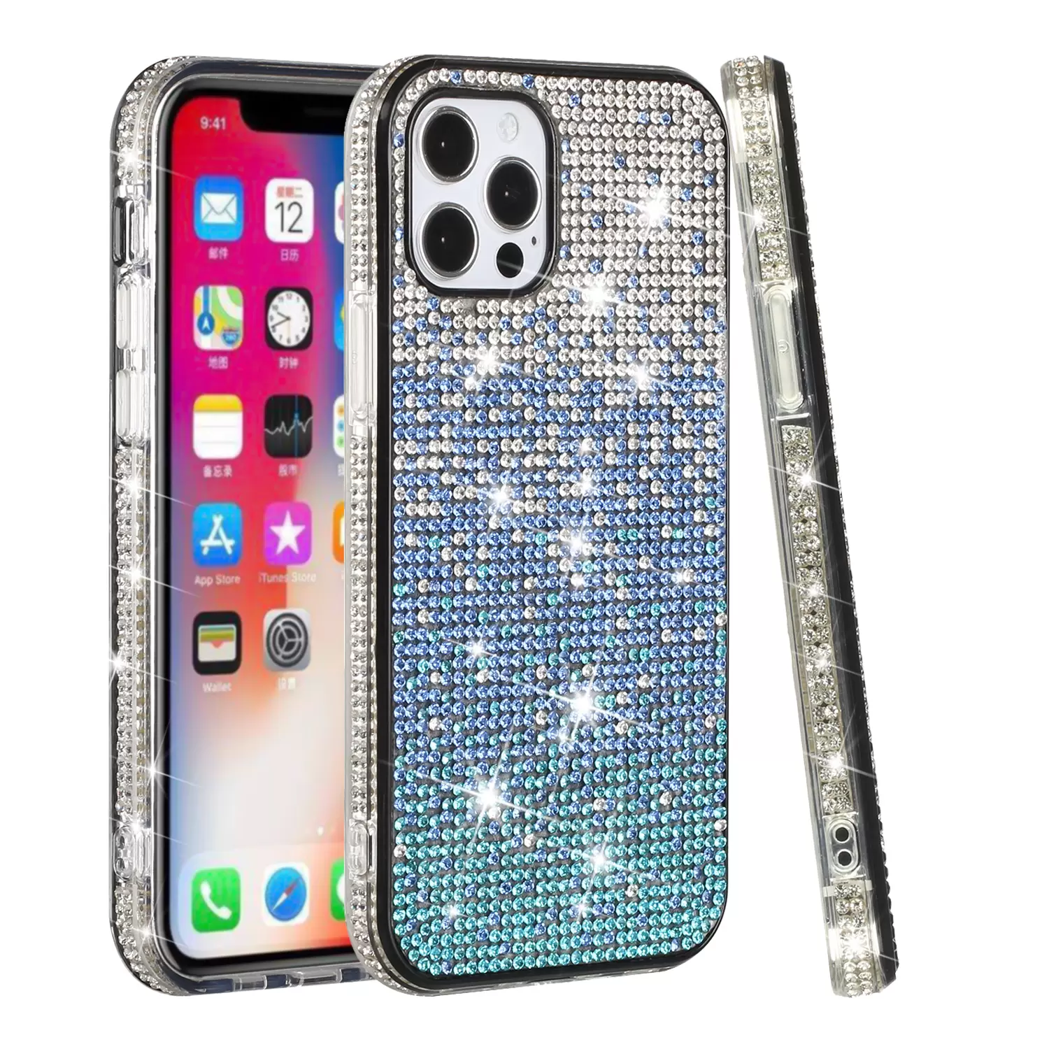 iPhone 15 Plus/iPhone 14 Plus Bling Party Diamond Blue