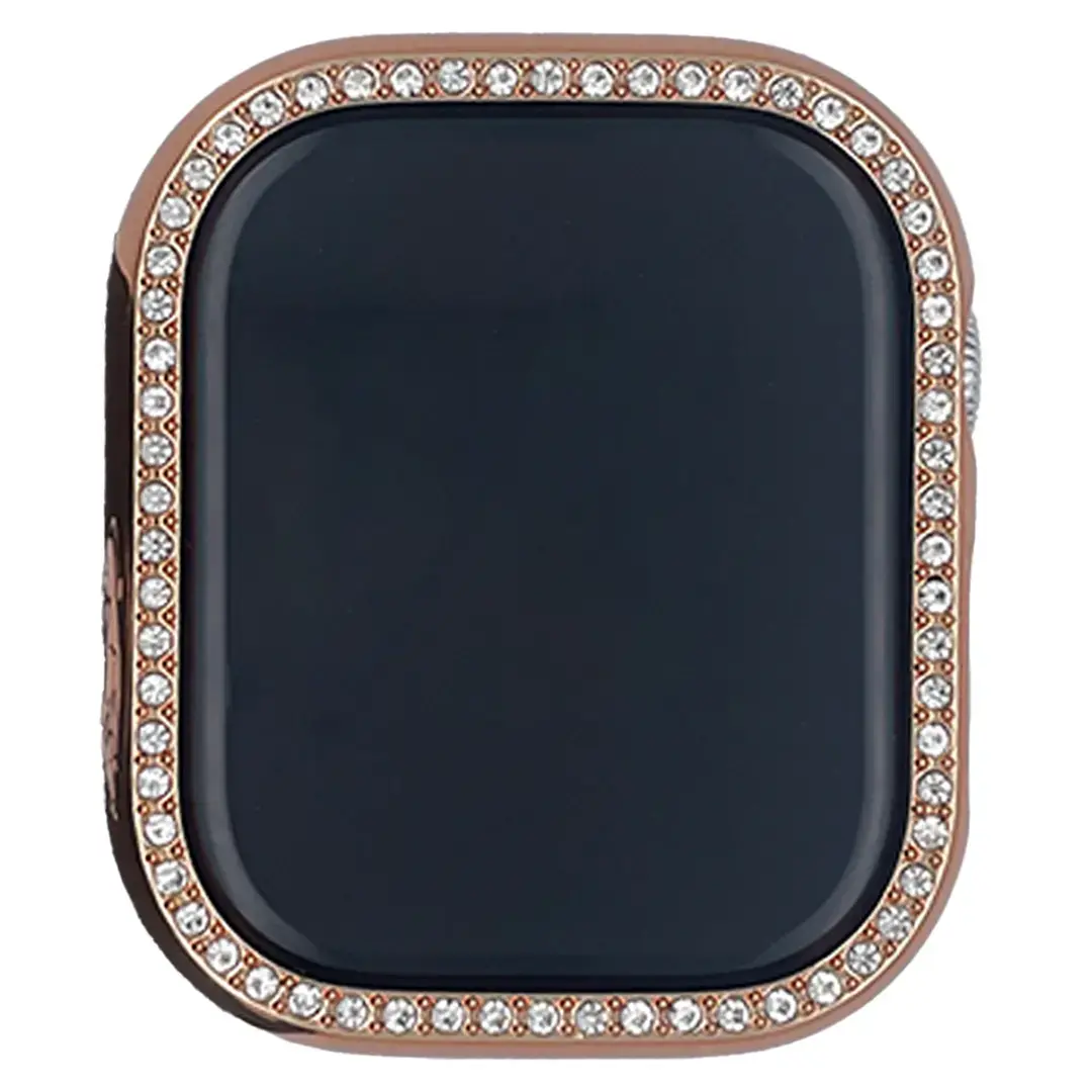 Apple Watch S10 42mm Case Single Row Diamond Rose Gold