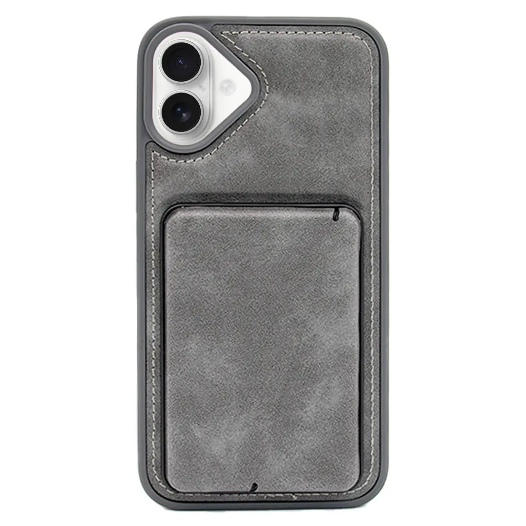 iPhone 16 Modern Hidden Card Holder Case Gray