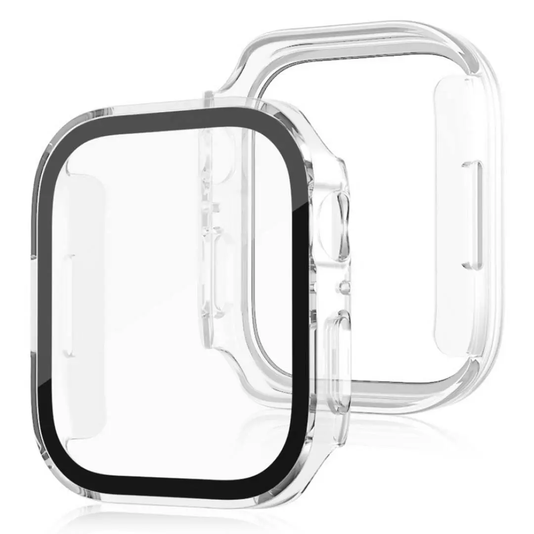 Apple Watch S10 46mm Case waterproof Black Clear (with tempered glass)