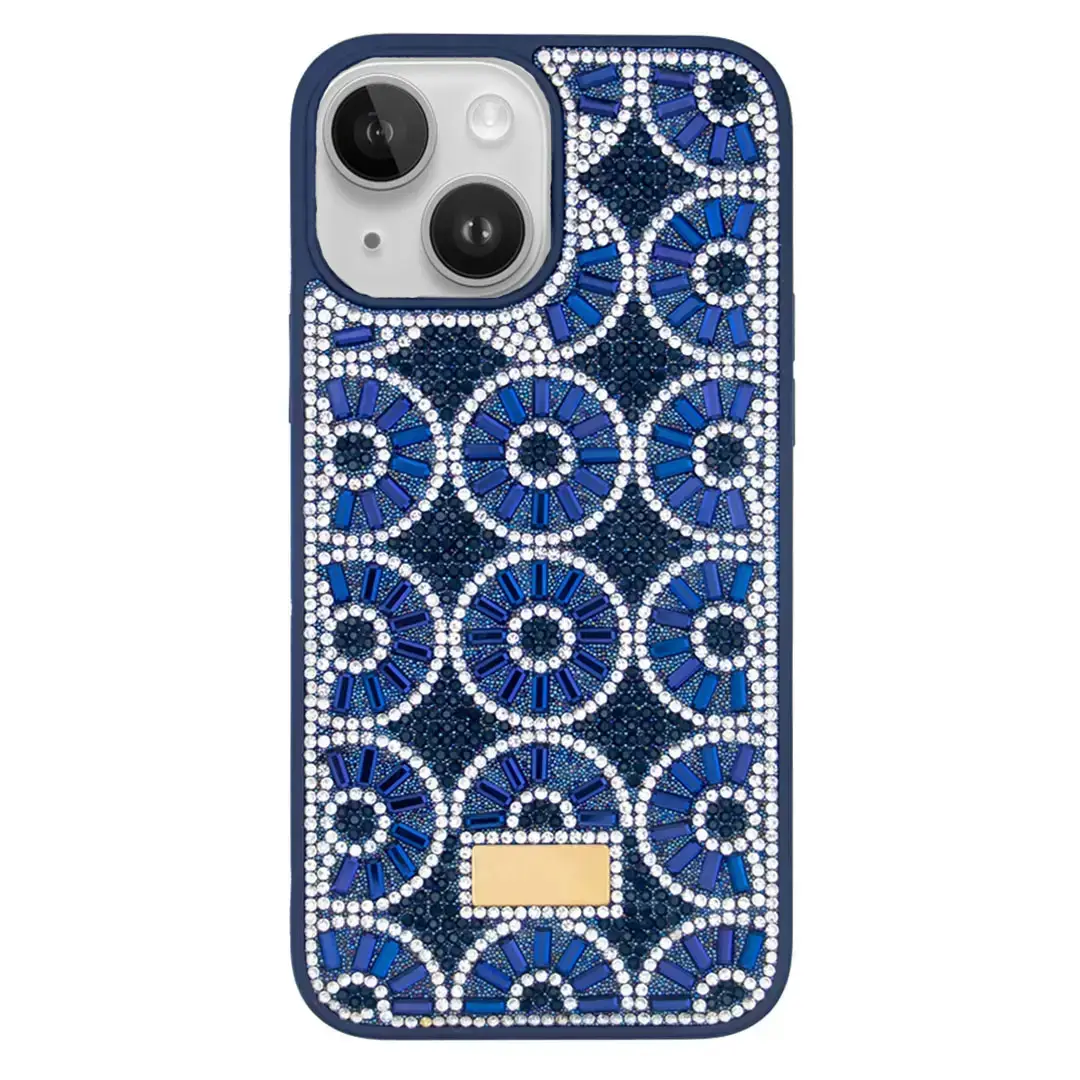 iPhone 15 Diamond Sparkling Case Dark Blue