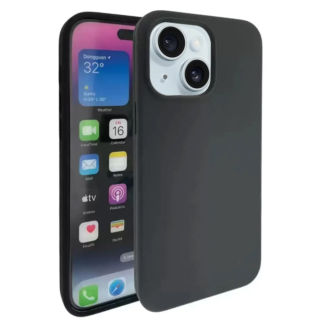 iPhone 15/iPhone 14/iPhone 13 Soft Touch Case Black