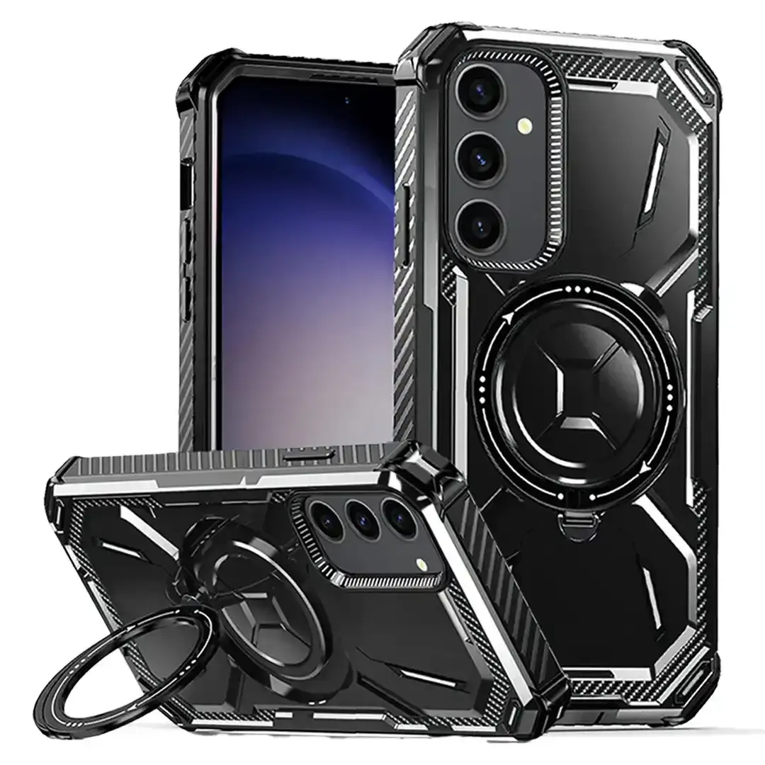 Samsung Galaxy S24 FE Magsafe Tough Hybrid Kickstand Case Black