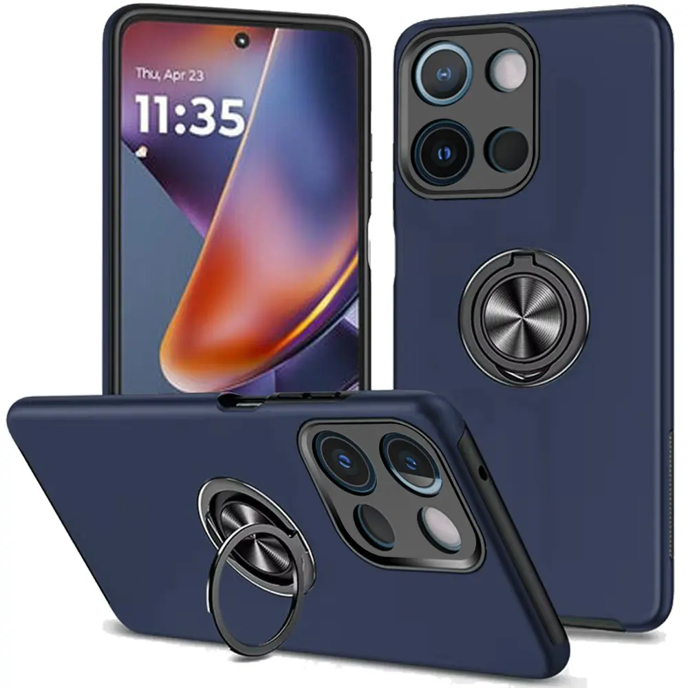 Google Pixel 9 pro XL Magnetic Ring Stand Hybrid Case Blue