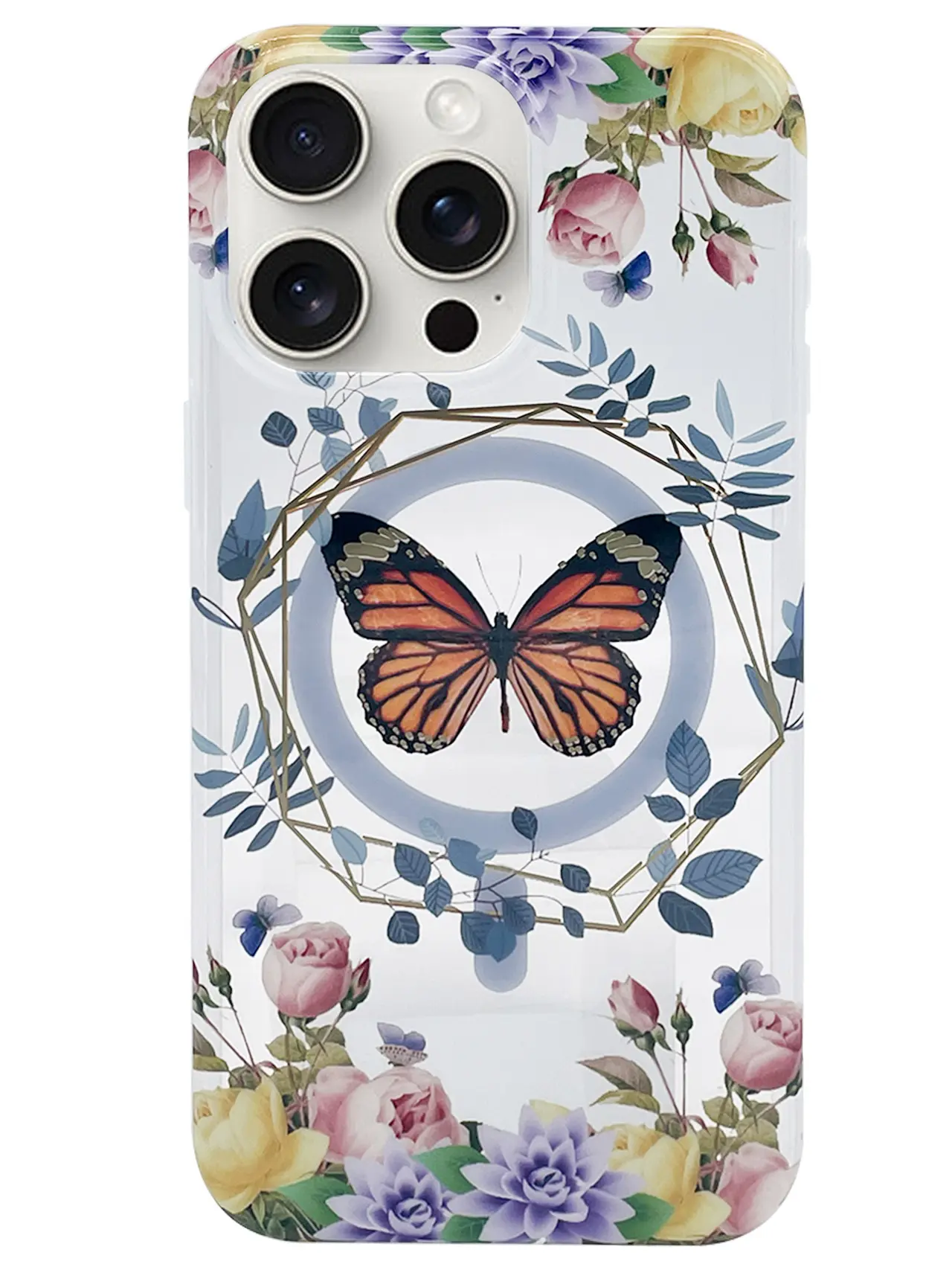 iPhone 15 Pro Max Designed Case MagSafe Butterfly Serenade