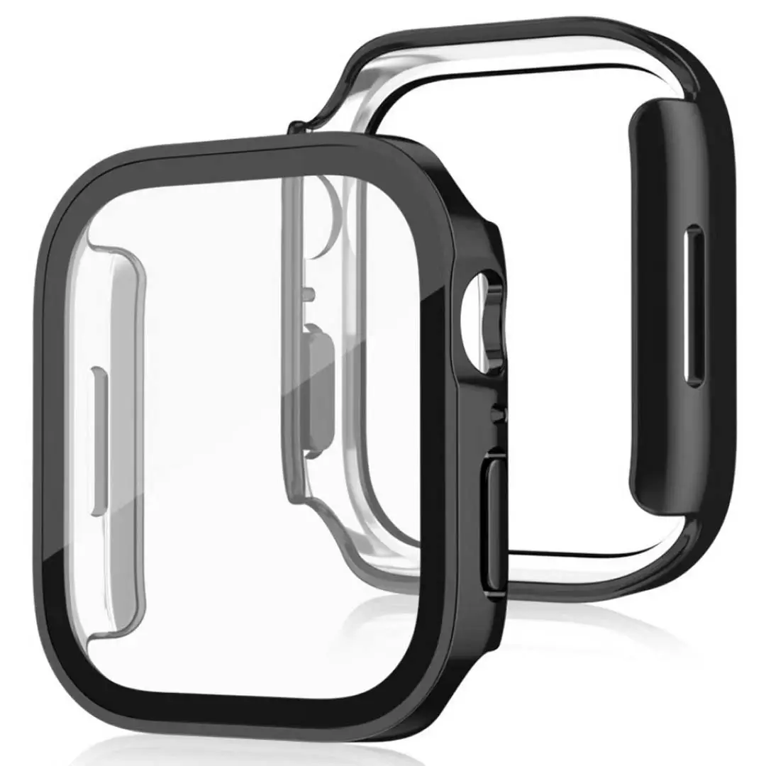 Apple Watch S10 42mm Case waterproof Black (with tempered glass)