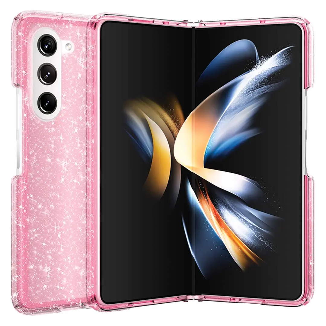 Samsung Galaxy Z Fold 6 Fleck Glitter Case Clear Pink