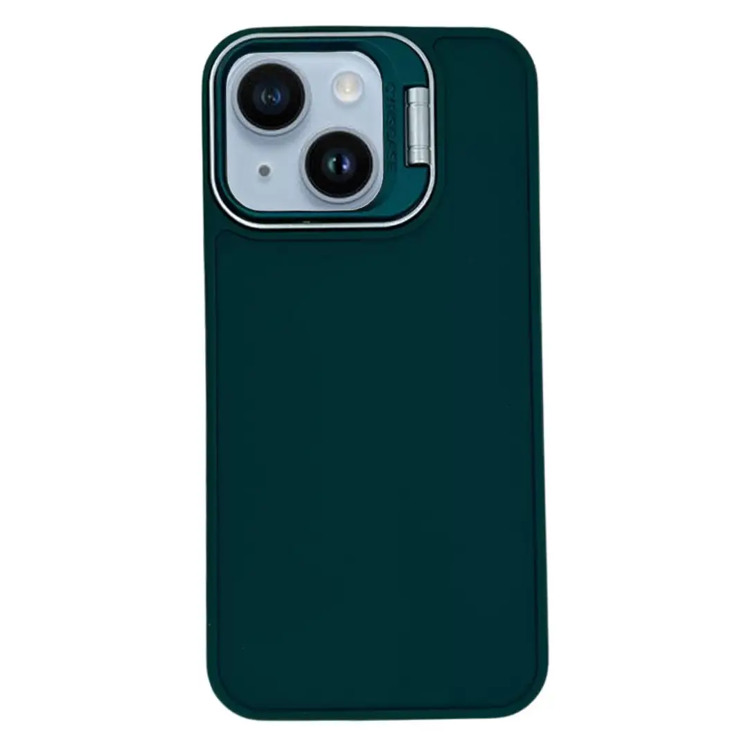 iPhone 15/iPhone 14/iPhone 13 Camera Stand Eco Case Dark Green