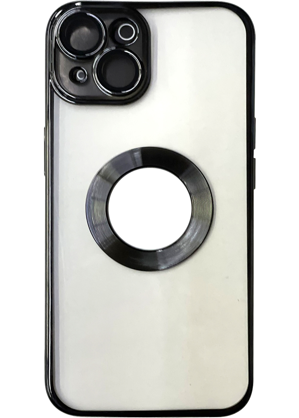 iP15ProMax Clear Case with Camera Protection Black