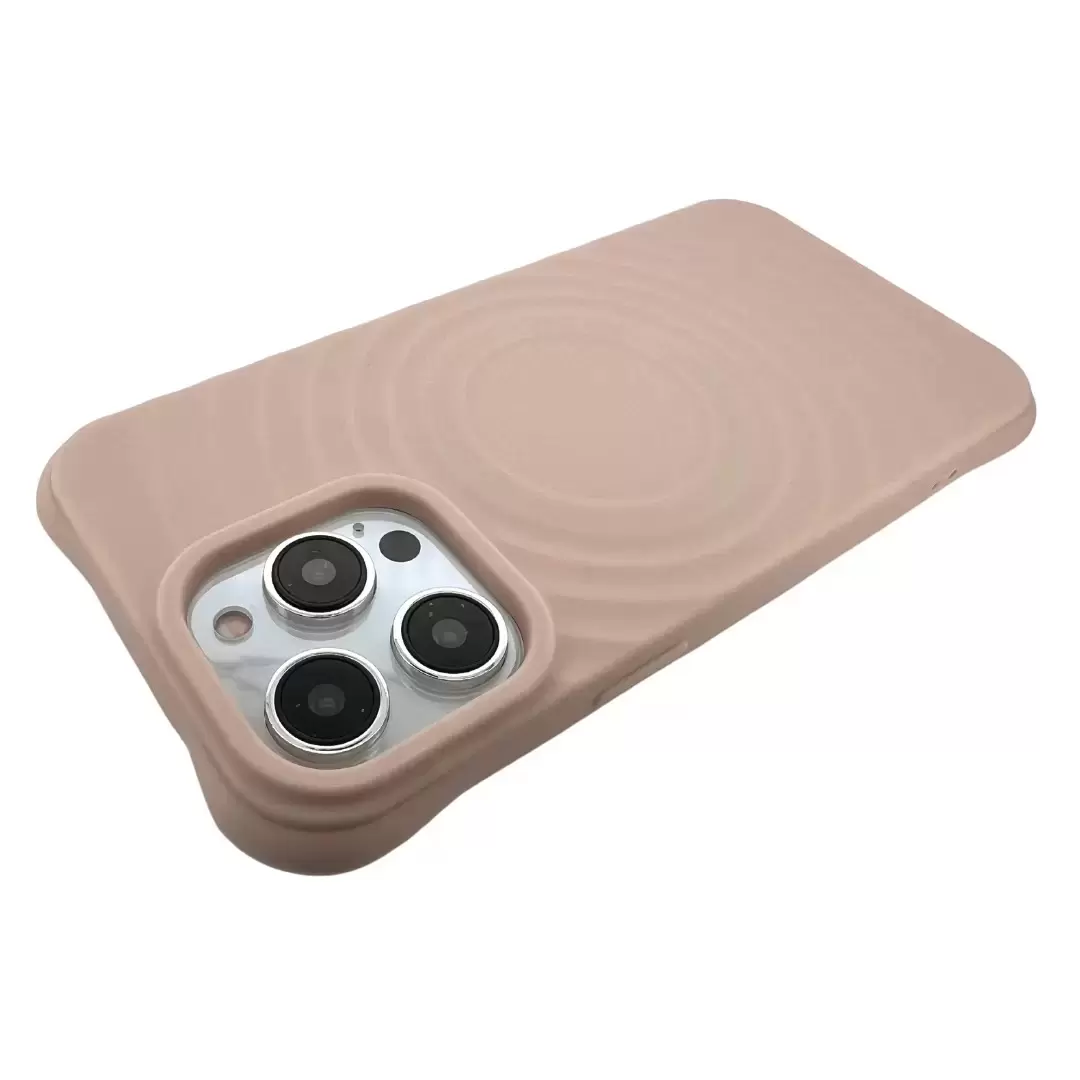 iPhone 15 Plus/iPhone 14 Plus Magsafe Water Ripple Tpu Case Pink