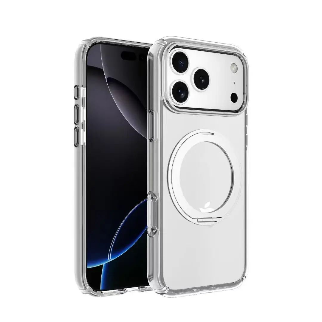 iPhone 18 Pro Max/iPhone 17 Pro Max Fleck Case Magsafe Crystal Clear 360 Kickstand (moq:25)