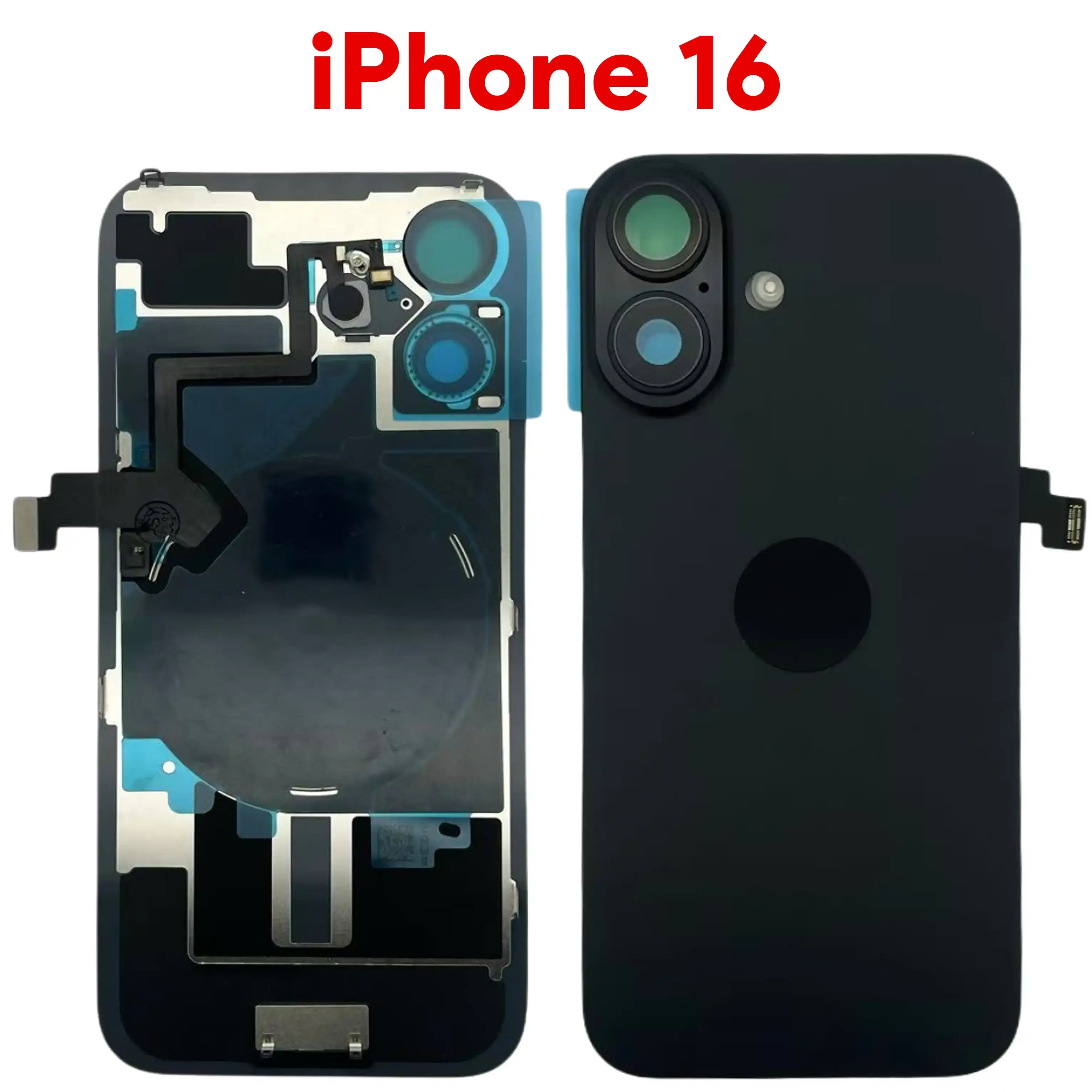 iPhone 16 Back Glass Black with NFC